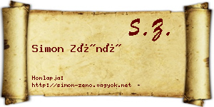 Simon Zénó névjegykártya
