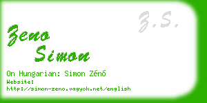 zeno simon business card